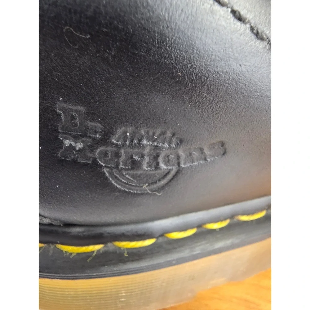 Dr Martens Industrial Aluminum Toe Safety Work Boots Black Mens Size 14 Slip Res